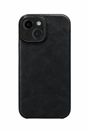 iPhone 15 Leather Case with MagSafe - Black