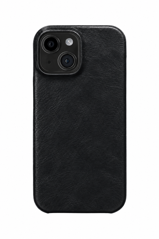 iPhone 15 Leather Case with MagSafe - Black