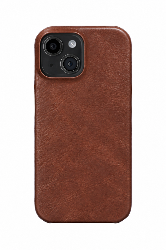 iPhone 15 Leather Case with MagSafe - Coffee