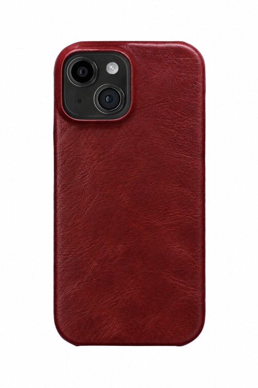 iPhone 15 Plus Leather Case with MagSafe - Wine