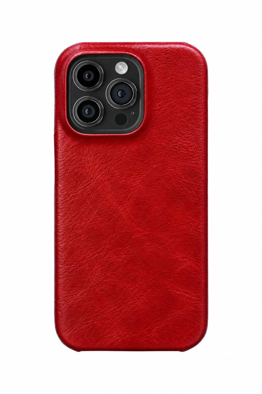 iPhone 15 Pro Leather Case with MagSafe - Red