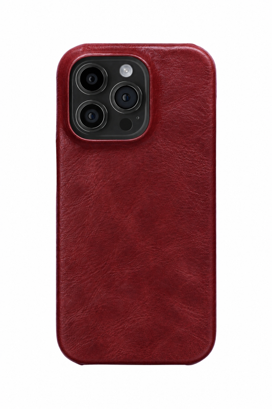 iPhone 15 Pro Leather Case with MagSafe - Wine