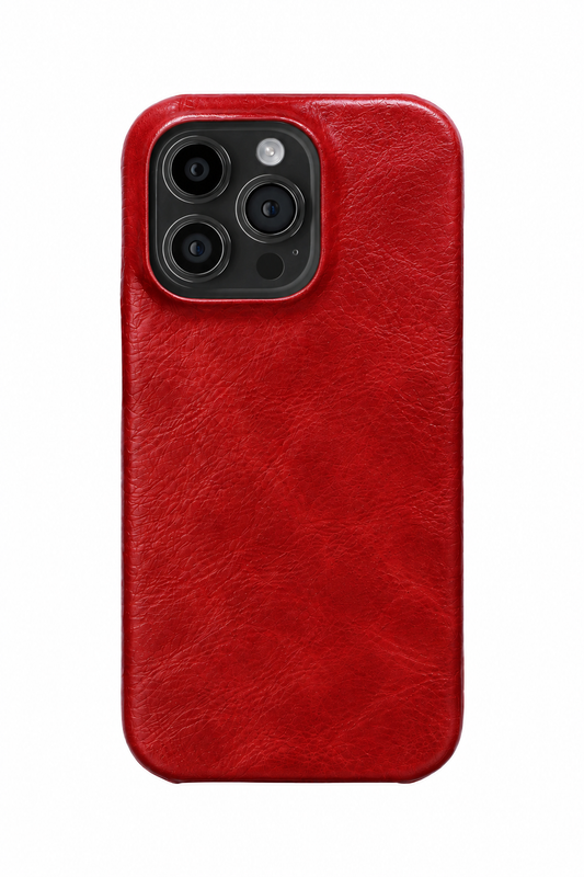 iPhone 15 Pro Max Leather Case with MagSafe - Red