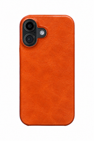iPhone 16 Leather Case with MagSafe - Orange