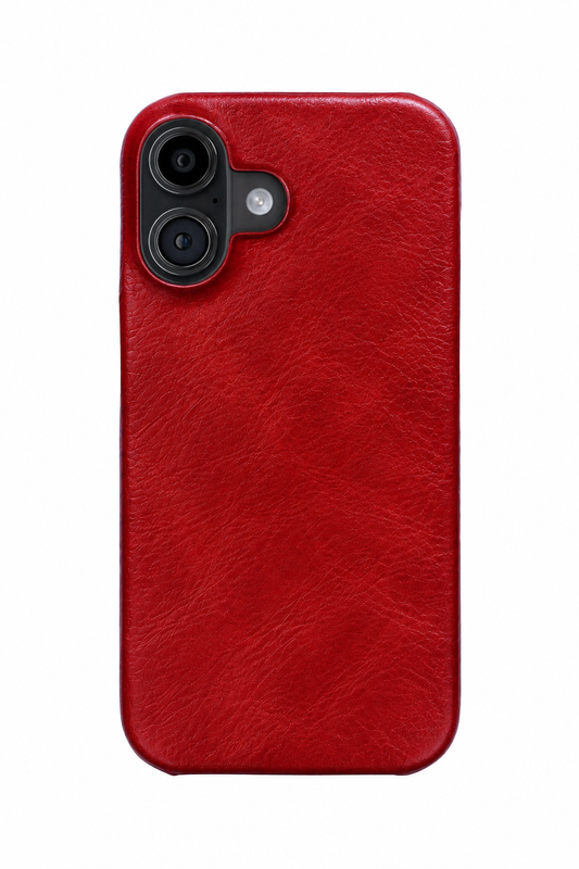 iPhone 16 Leather Case with MagSafe - Red