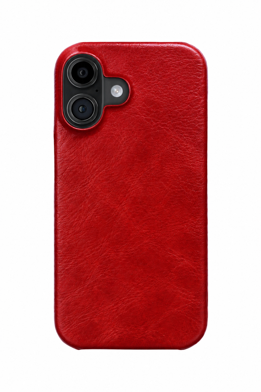 iPhone 16 Plus Leather Case with MagSafe - Red