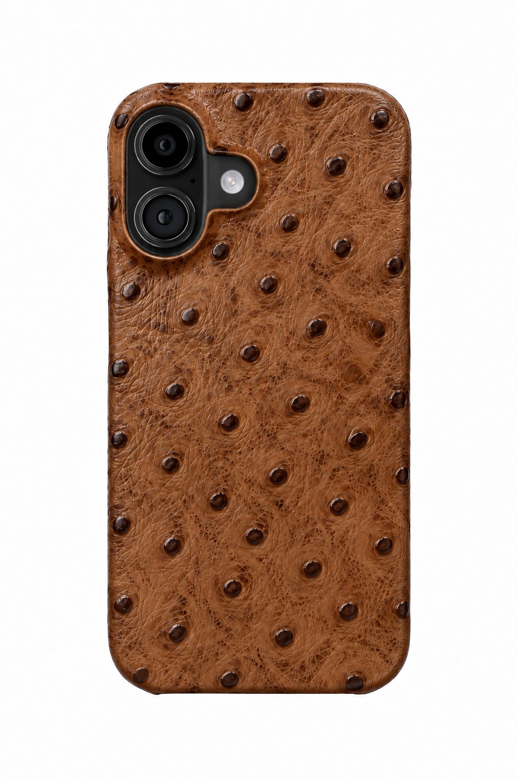 iPhone 16 Plus Ostrich Leather Case with MagSafe - Brown