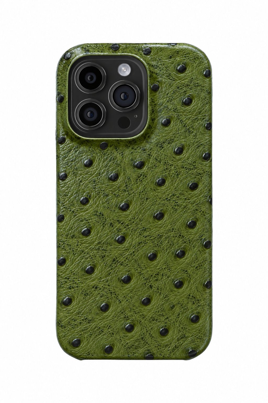 iPhone 16 Pro Ostrich Leather Case with MagSafe - Army Green