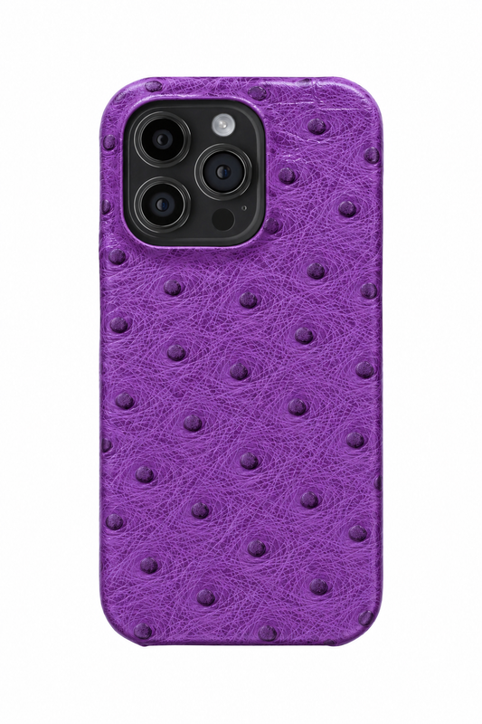 iPhone 16 Pro Ostrich Leather Case with MagSafe - Purple
