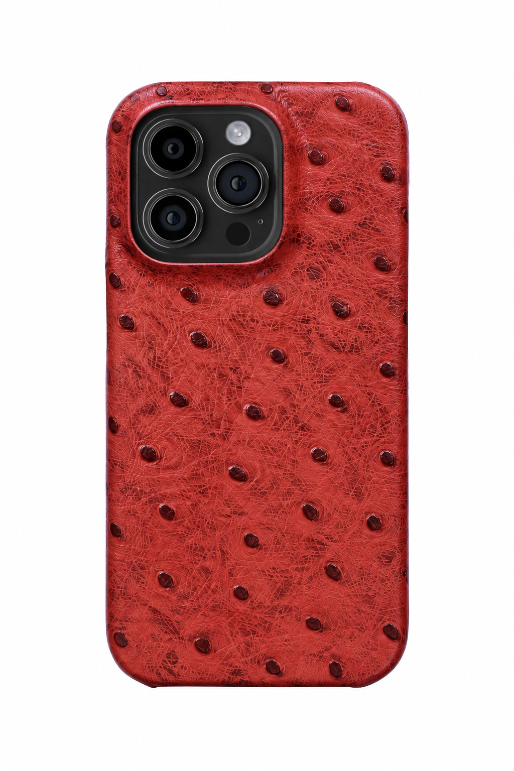 iPhone 16 Pro Ostrich Leather Case with MagSafe - Red