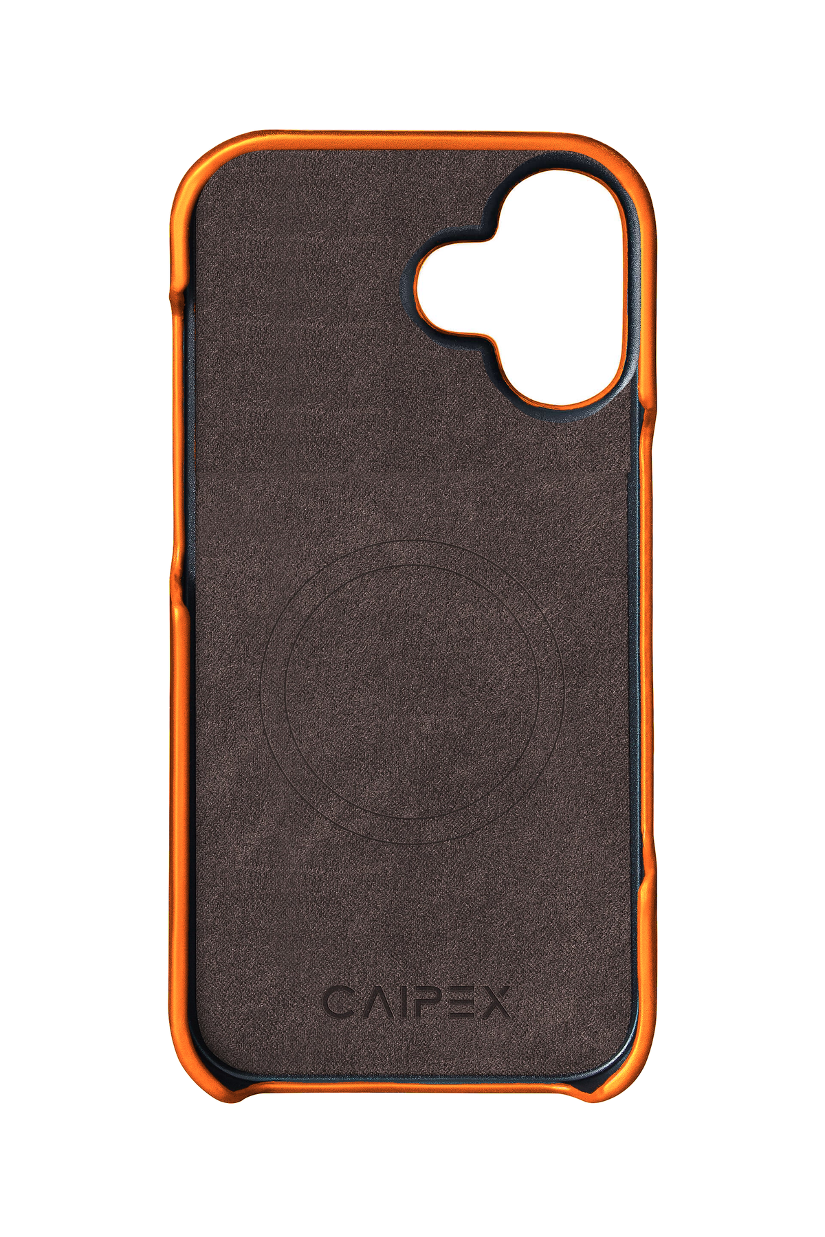 iPhone 17 orange leather case CAIPEX interior MagSafe