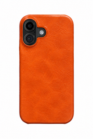 iPhone 17 Leather Case with MagSafe - Orange