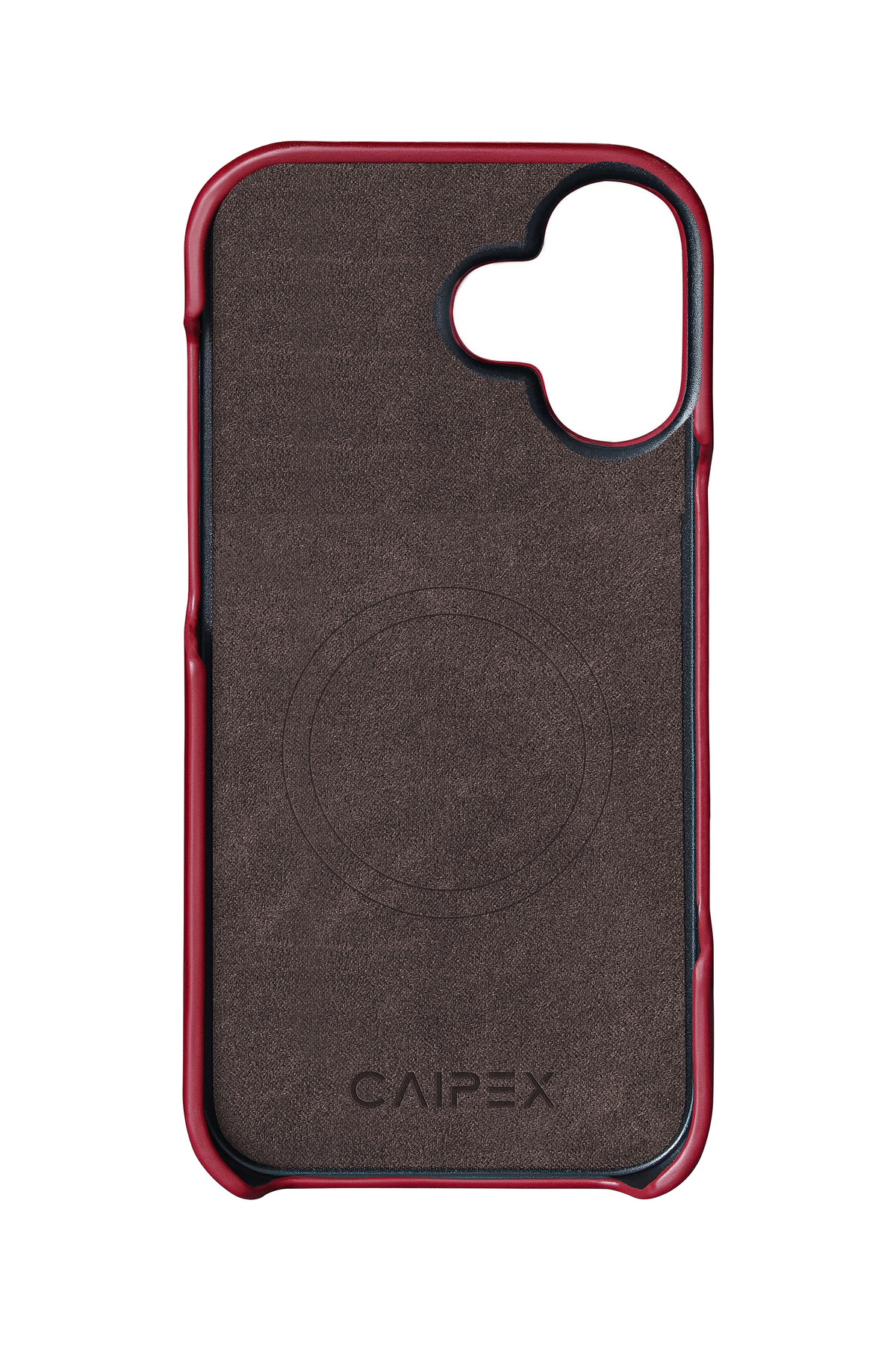 iPhone 17 red leather case CAIPEX interior MagSafe