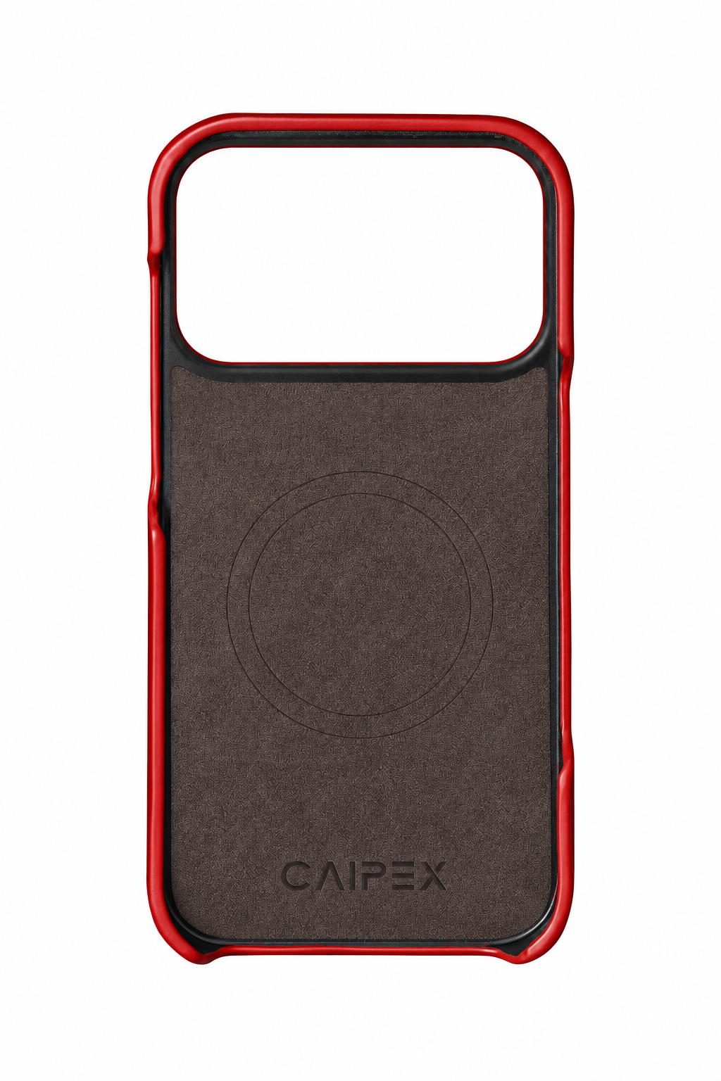 iPhone 18 Pro Max Oil Wax Leather Case - Red interior