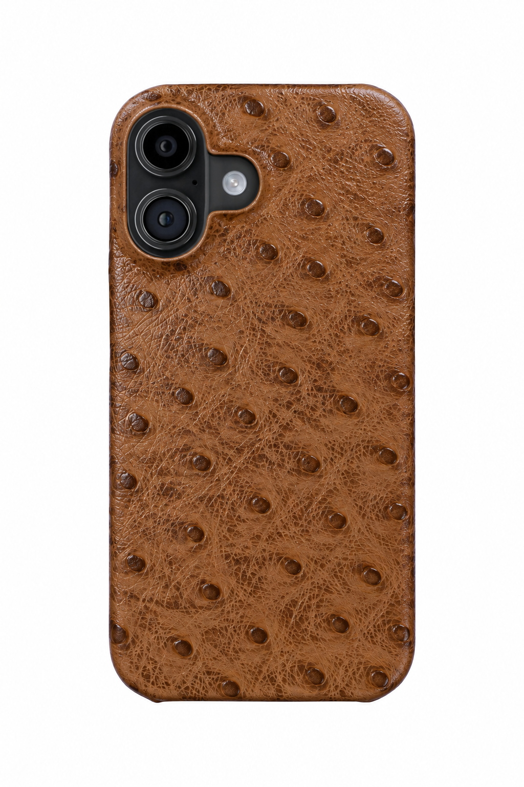 iPhone 17 Ostrich Leather Case with MagSafe - Brown