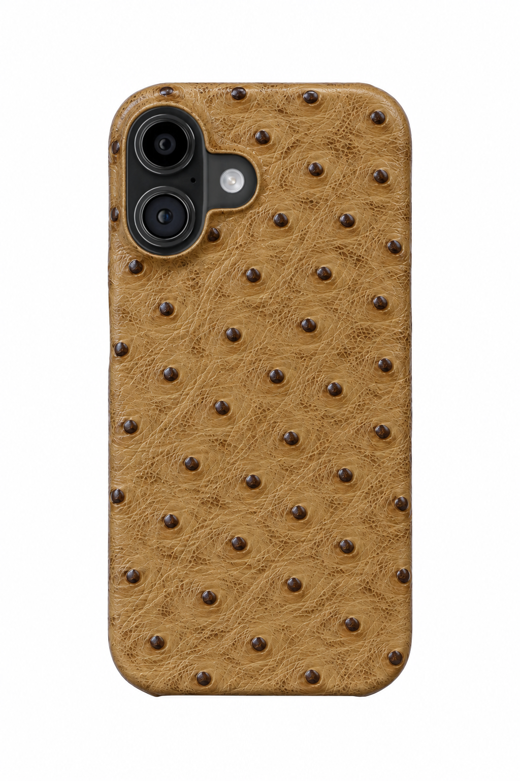 iPhone 17 Ostrich Leather Case with MagSafe - Light Brown
