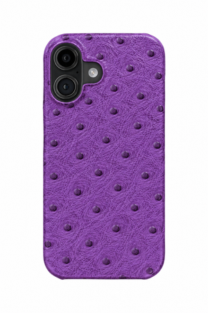 iPhone 17 Ostrich Leather Case with MagSafe - Purple