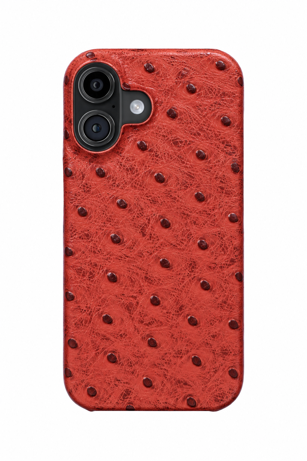 iPhone 17 Ostrich Leather Case with MagSafe - Red