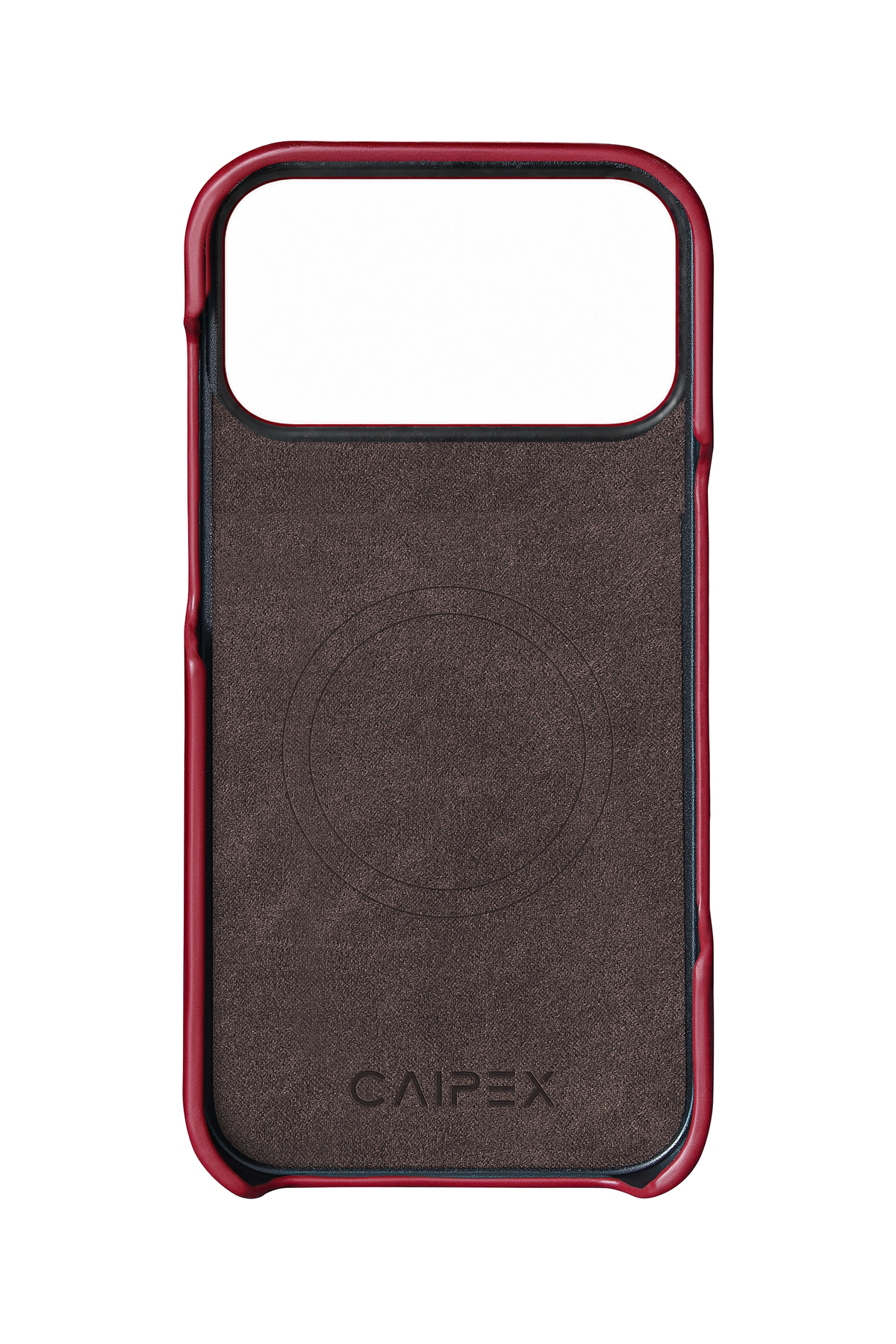 iPhone 17 Pro Max Red Leather Case Interior with MagSafe