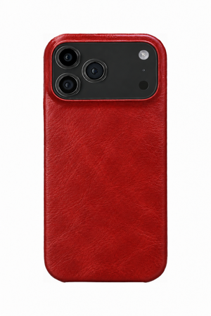 iPhone 17 Pro Oil Wax Leather Case with MagSafe - Red