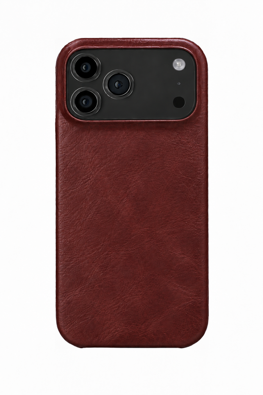 iPhone 17 Pro Max Oil Wax Leather Case with MagSafe - Wine