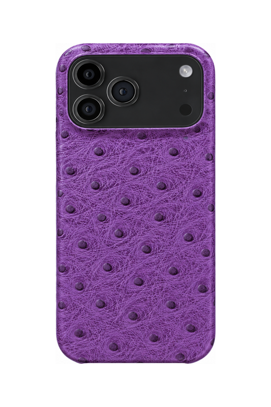iPhone 17 Pro Max Ostrich Leather Case with MagSafe - Purple