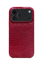 iPhone 18 Pro Crocodile Leather Case with MagSafe - Red