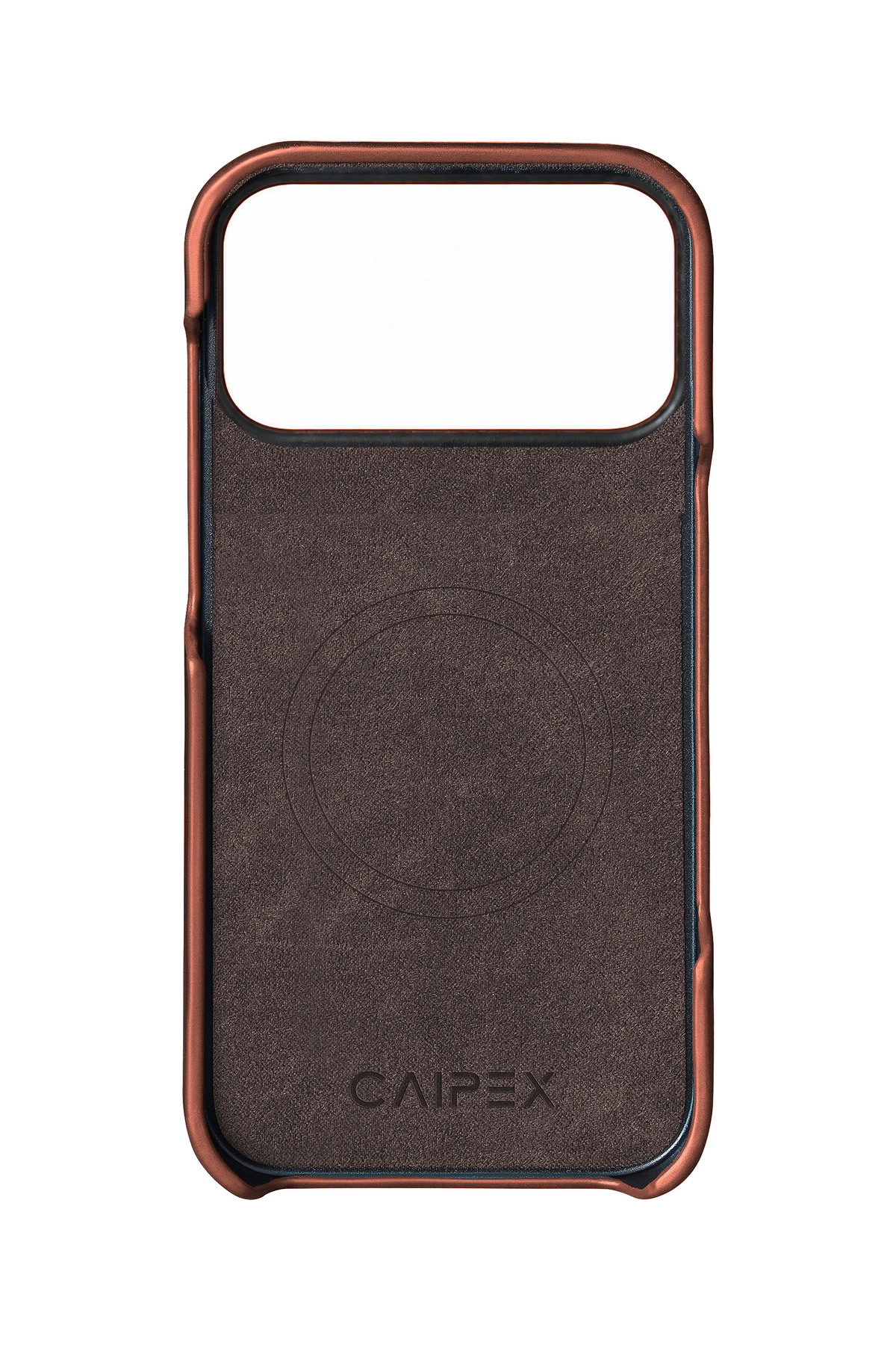 iPhone 18 Pro Max Coffee Leather Case Interior with MagSafe
