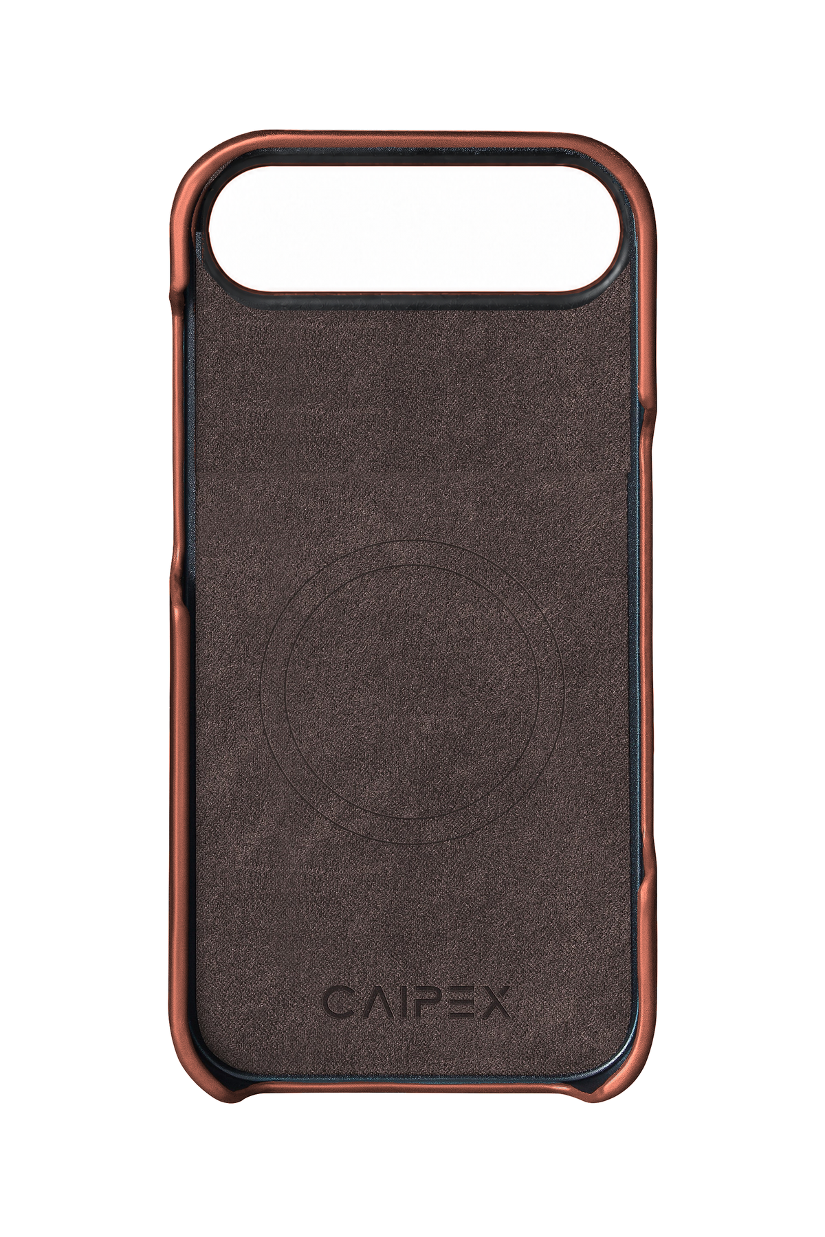 iPhone Air Coffee Leather Case Interior with MagSafe