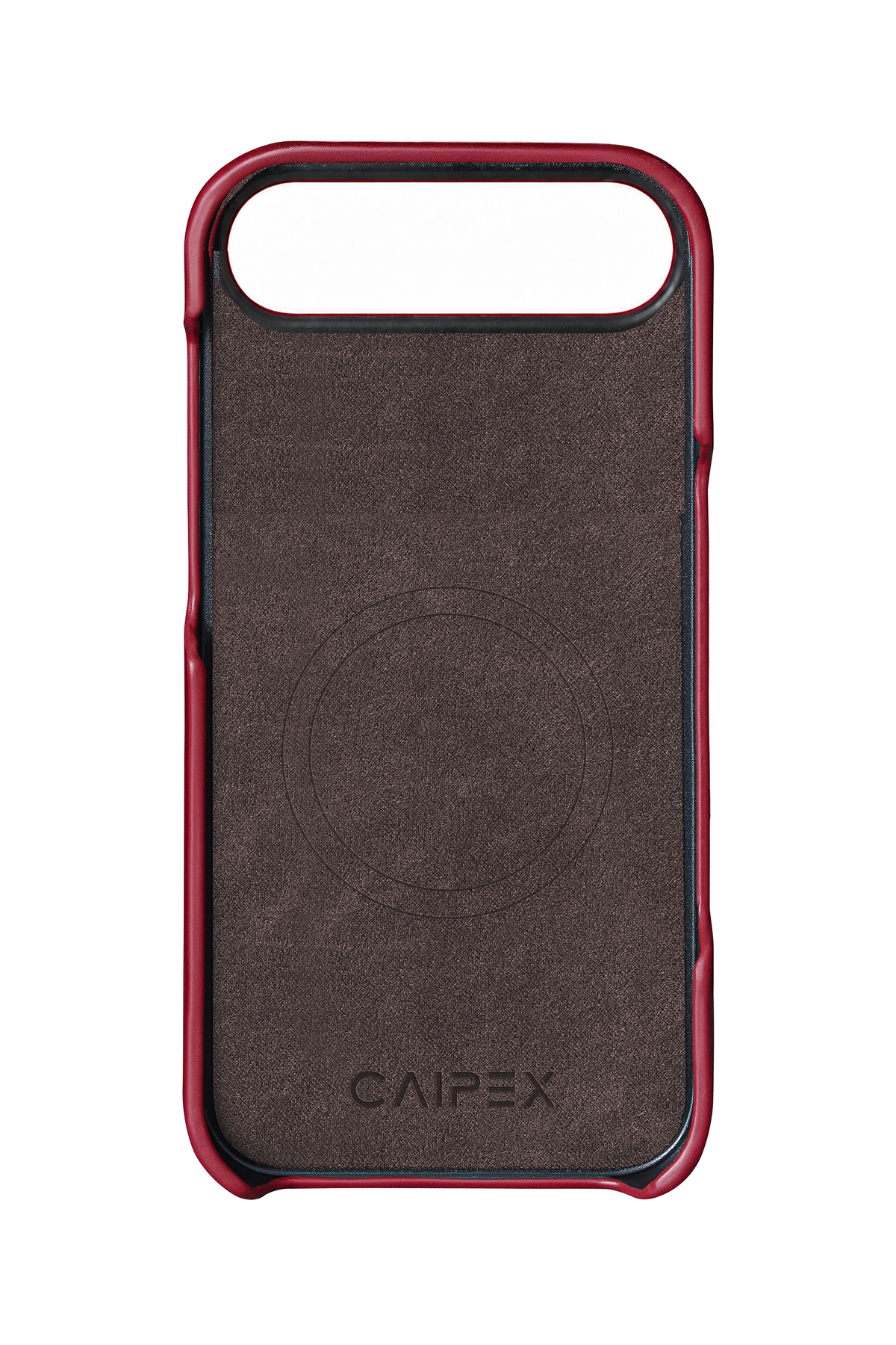 iPhone Air Red Leather Case Interior with MagSafe