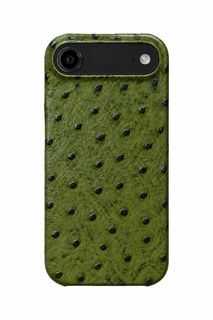 iPhone Air Ostrich Leather Case with MagSafe - Army Green