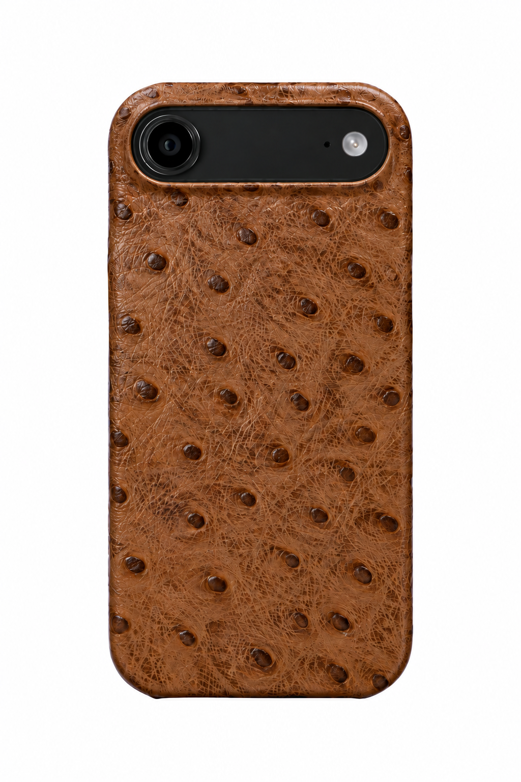 iPhone Air Ostrich Leather Case with MagSafe - Brown