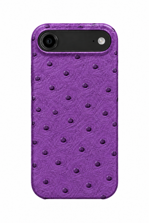 iPhone Air Ostrich Leather Case with MagSafe - Purple