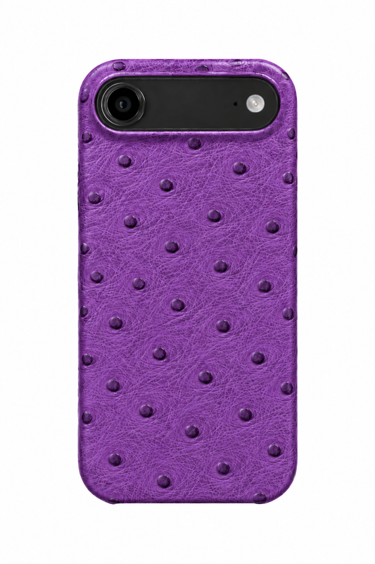 iPhone Air Ostrich Leather Case with MagSafe - Purple