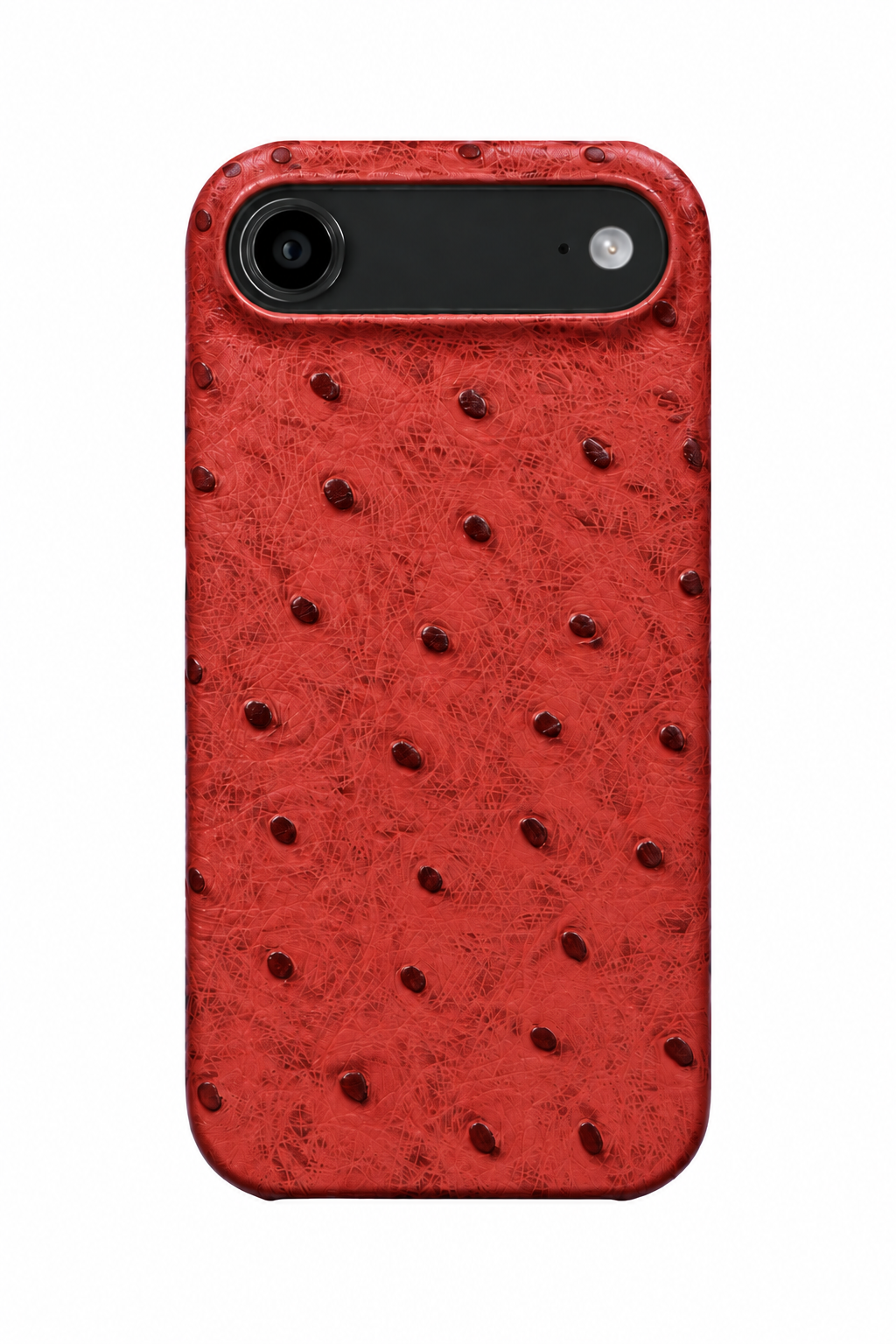 iPhone Air Ostrich Leather Case with MagSafe - Red