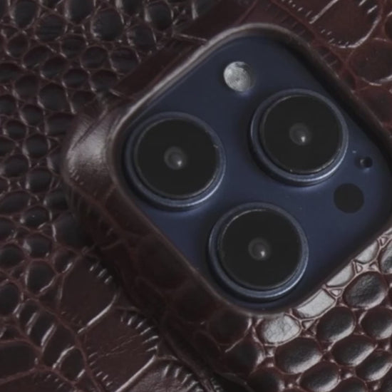 CAIPEX Crocodile Leather case video - Brown