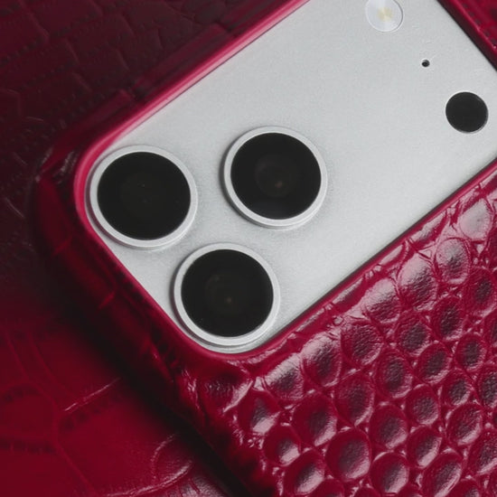 CAIPEX Crocodile Leather case video - Red